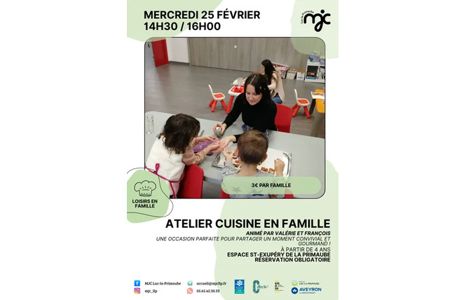 LOISIRS EN FAMILLE : Atelier cuisine 1 - Luc-la-Primaube