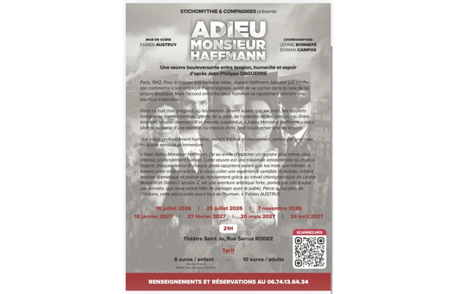 Théâtre : ADIEU MONSIEUR HAFFMANN 2 - Rodez