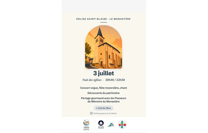 Concert à l'occasion de La Nuit des Eglises 1 - Le Monastère