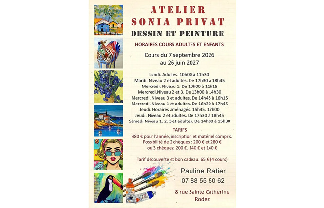 Stages artistiques pour les vacances scolaires 2 - Rodez